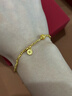 潮宏基蹦迪珠足金5G黃金手鏈銅錢(qián)送女友生日禮物計價(jià) 約3g 曬單實(shí)拍圖