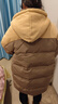 雪中飛女士中長(cháng)款羽絨服25冬時(shí)尚拼接撞色活力繩結連帽90絨外套咖啡色M 曬單實(shí)拍圖