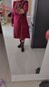 恒源祥精致女人加絨冬季加厚改良版旗袍連衣裙2026秋冬新款婚宴禮服裙子 紅色 加絨加厚 4XL 145-160 曬單實(shí)拍圖