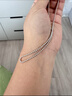 周六福（ZLF）S925銀飾項鏈女光珠鏈無(wú)吊墜百搭簡(jiǎn)約銀飾圓珠素鏈配飾 素鏈45cm 曬單實(shí)拍圖