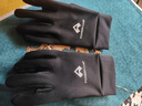 拓路者戶(hù)外徒步抓絨手套滑雪防風(fēng)保暖全觸屏防滑羊皮拼接登山手套男 黑色 M 曬單實(shí)拍圖