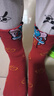 貓人兒童本命年襪子男女童紅色秋冬季小孩12歲馬年中大童過(guò)新年棉襪 曬單實(shí)拍圖