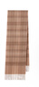 鄂爾多斯1980粗紡羊絨水紋格圍巾男女同款秋冬 米駝 180cmX30cm 曬單實(shí)拍圖