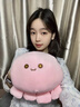 紫彤可愛(ài)章魚(yú)團子公仔暖手抱枕女生毛絨玩具冬天學(xué)生手捂保暖娃娃禮物 米白色-星星眼 35厘米（能插手） 曬單實(shí)拍圖