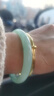 天山翠手鐲少女琉璃鐲子冰種春綠圓條飄花叮當 空青手鐲-內徑58MM 曬單實(shí)拍圖
