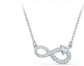 施華洛世奇（SWAROVSKI）【新年禮物】   HYPERBOLA INFINITY 永恒愛(ài)意 項鏈女 鍍白金色 5520576 曬單實(shí)拍圖