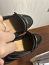 百麗學(xué)院風(fēng)樂(lè )福鞋女2026新款小皮鞋厚底增高通勤單鞋JD017AA6 黑色 38 曬單實(shí)拍圖