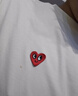 查爾斯桃心重磅美式純棉短袖T恤印花夏季花卉?chē)蹦信顚捤砂俅?本白 XL 曬單實(shí)拍圖