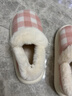 樸西冬季包跟女士復古格子棉鞋防滑產(chǎn)后孕婦全包月子鞋 蜜桃粉 39-40 曬單實(shí)拍圖