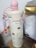 豪客比奇卡通保溫杯女士高顏值2025新款吸管杯學(xué)生上學(xué)專(zhuān)用便捷兒童水杯子 粉色貓咪+吸管+便攜提繩 600ml 曬單實(shí)拍圖