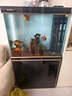 森森（SUNSUN）大型魚(yú)缸底過(guò)濾水族箱客廳家用落地玻璃生態(tài)金魚(yú)缸 【實(shí)時(shí)溫顯+燈控】經(jīng)典黑 0.8米長(cháng)35cm寬 曬單實(shí)拍圖