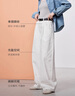 三彩2025冬季新款防透小白褲系列牛仔褲高腰寬松香蕉褲鐮刀褲M(mǎn) 云朵白 M 160/68A 曬單實(shí)拍圖