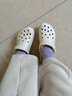 卡駱馳（CROCS）白鹿同款經(jīng)典閃耀云朵洞洞鞋女士休閑鞋沙灘鞋|207241 粉筆色-0WV 37 /38(240mm) 曬單實(shí)拍圖