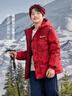 雅鹿親子裝兒童羽絨服男童女童2025新款大童洋氣冬季加厚外套親子冬裝 紅色 175 cm成人可穿 曬單實(shí)拍圖