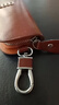 安美盛 奧迪A4LA6LA3A5A7Q2LQ3Q5LQ7汽車(chē)真皮鑰匙包 遙控器鑰匙殼鑰匙扣皮套手提包 木紋帶標款-棕色 改裝專(zhuān)用汽車(chē)用品配件 功能小件 曬單實(shí)拍圖
