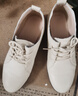 紅蜻蜓女鞋小皮鞋真皮頭層牛皮秋冬加絨軟底英倫風(fēng)平底單鞋通勤工作鞋 米白色WLB142681 39 曬單實(shí)拍圖