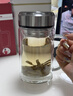 領(lǐng)臣（LINGCHEN）茶杯雙層玻璃水杯大容量泡茶杯子帶把手濾網(wǎng)商務(wù)辦公行政領(lǐng)導男士 曬單實(shí)拍圖
