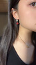 紀詩(shī)哲（GIEVSZHE）官方紅色耳環(huán)氣質(zhì)女高級感長(cháng)款耳墜耳飾情人節生日禮物送女友 復古紅長(cháng)款耳墜+精品禮盒 曬單實(shí)拍圖