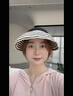 DOMKHG 防曬帽遮陽(yáng)帽女空頂帽大帽檐夏季經(jīng)典條紋發(fā)箍戶(hù)外可折疊貝殼帽 時(shí)尚米 曬單實(shí)拍圖