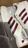 adidas NY 90 STRIPES經(jīng)典運動(dòng)板鞋男女阿迪達斯三葉草 漢玉白/紅色/金色   41 曬單實(shí)拍圖