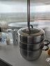 美廚（MAXCOOK）316L不銹鋼蒸鍋三層34cm 大容量蒸煮湯鍋燃氣灶電磁爐通用 MCZ067 曬單實(shí)拍圖