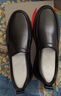 紅蜻蜓加絨男棉鞋秋冬男士一腳蹬軟底休閑皮鞋男WTA33107黑色絨里42 曬單實(shí)拍圖