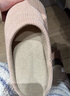 日本MUJU棉拖鞋女秋冬室內居家用地板防滑軟底棉鞋男無(wú)聲月子棉拖 紅色 35-36 36/37(適合腳) 曬單實(shí)拍圖