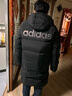 adidas 拒水暖「芯」科技長(cháng)款保暖鴨絨連帽羽絨服男女阿迪達斯 曬單實(shí)拍圖