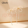 Qlady蝴蝶結耳環(huán)女氣質(zhì)高級感銀針耳釘2025新款輕奢小眾仿珍珠耳飾禮物 曬單實(shí)拍圖