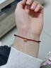 【普陀山直發(fā)】黃金平安扣紅繩手鏈女蛇年本命年足金手繩腳鏈情侶 【足金】喜樂(lè )紅-女士-可調節 曬單實(shí)拍圖