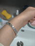 老鳳祥四葉草銀手鐲9999純銀女實(shí)心推拉年輕款時(shí)尚送女友生日禮物 曬單實(shí)拍圖