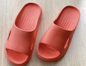 樸西新款EVA踩屎感厚底拖鞋女士居家室內情侶拖鞋男 安哥拉紅 39-40 曬單實(shí)拍圖