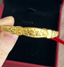 夢(mèng)金園寶寶黃金手鐲足金硬金長(cháng)命富貴鐲子本命年紅繩半鐲滿(mǎn)月 曬單實(shí)拍圖