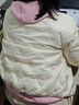 鴨鴨（YAYA）鞠婧祎同款短款羽絨服女2025秋冬新款時(shí)尚加厚休閑一衣兩穿外套HS 米白色 M (160) 曬單實(shí)拍圖