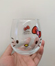 Kitty玻璃水杯可愛(ài)牛奶杯玉桂狗玻璃杯女高顏值三麗鷗可愛(ài)水杯 KT貓 曬單實(shí)拍圖