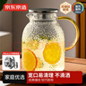 京東京造 涼水壺 高硼硅玻璃茶水分離耐熱耐高溫冷水壺泡茶杯大容量1.8L 曬單實(shí)拍圖