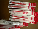 得力（deli）0.7mm拔帽中性筆芯子彈頭替芯 辦公用品 紅色20支/盒S761 曬單實(shí)拍圖