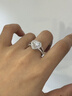 QUEENSUN18K金培育鉆石愛(ài)心形雙圍鑲鉆戒冠軍同款求婚訂婚結婚鉑金戒指女 定制選項，非請勿拍 8號圈 曬單實(shí)拍圖