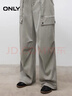 ONLY2025夏季新款工裝風(fēng)口袋高腰寬松顯瘦直筒休閑褲女|125314027 C41升聳灰色 M 曬單實(shí)拍圖