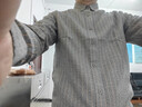 紅豆（Hodo）【磨毛保暖】秋冬全棉親膚舒適長(cháng)袖襯衫男休閑商務(wù)條紋襯衣 曬單實(shí)拍圖