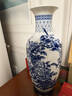 梓琦景德鎮陶瓷器仿古青花瓷大花瓶擺件客廳富貴竹插花家居工藝裝飾品 青花150號花開(kāi)富貴魚(yú)冬瓜+底座 曬單實(shí)拍圖