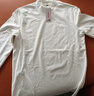 名創(chuàng  )優(yōu)品（MINISO）打底衫男冬季高級感內襯磨毛質(zhì)感半高領(lǐng)加絨長(cháng)袖t恤 白色 XL  曬單實(shí)拍圖