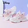 迪士尼（Disney）女童運動(dòng)鞋公主鞋戶(hù)外春秋休閑鞋中大童透氣跑步鞋 淡粉  30 曬單實(shí)拍圖