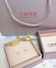 六福珠寶 黃金耳釘鏤空小愛(ài)心足金新年禮物女 計價(jià)G01G0026DS 約0.78克 曬單實(shí)拍圖