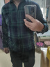 紅豆（Hodo）【100%棉】秋冬磨毛暖感襯衫男休閑格子長(cháng)袖襯衣通勤百搭上衣外套 曬單實(shí)拍圖