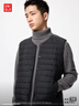 優(yōu)衣庫男裝女裝高級輕型羽絨便攜式背心休閑羽絨排骨馬甲478276 09 黑色 2XL 曬單實(shí)拍圖