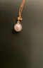 周六福單顆珍珠項鏈女 18K金彩金項鏈吊墜新年生日禮物 KIPB065480 曬單實(shí)拍圖
