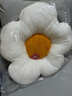 ins風(fēng)太陽(yáng)花抱枕沙發(fā)客廳白色花朵飄窗靠墊花瓣靠背現代輕奢床頭 白色 50厘米升級加厚版 曬單實(shí)拍圖
