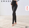 嫚熙（EMXEE）新品山茶油孕婦鯊魚(yú)打底褲孕婦裝春秋新款孕期褲子瑜伽褲 黑色 曬單實(shí)拍圖