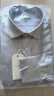 格羅尼雅（GORNIA）男士綿羊毛純色休閑商務(wù)通勤簡(jiǎn)約百搭經(jīng)典襯衣GBW88351006 灰色 L (175B) 曬單實(shí)拍圖